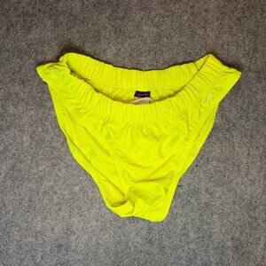 Uzzi Men’s Swim Brief Neon Yellow Size Small Low Rise Performance Style